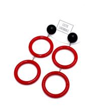 Load image into Gallery viewer, Cherry Donuts Luxe Retro Earrings