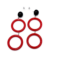 Load image into Gallery viewer, Cherry Donuts Luxe Retro Earrings