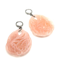 Load image into Gallery viewer, Rose Marbled Paisley Teardrop Earrings
