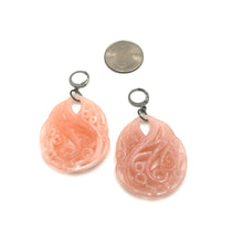 Load image into Gallery viewer, Rose Marbled Paisley Teardrop Earrings