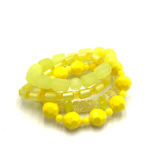 Load image into Gallery viewer, Sunshine Yellow Stack &amp; Stretch Bracelets Set