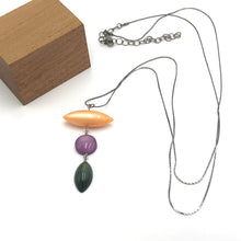 Load image into Gallery viewer, Fall Sunset &amp; Field Trinket Necklace - Long