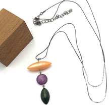 Load image into Gallery viewer, Fall Sunset &amp; Field Trinket Necklace - Long