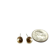 Load image into Gallery viewer, Beige &amp; Brown Swirl Stud Earrings