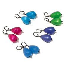 Load image into Gallery viewer, Aqua Blue Aura Glow Nola Earrings
