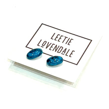 Load image into Gallery viewer, Turquoise Matrix Oval Resin Stud Earrings