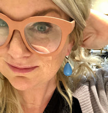 Load image into Gallery viewer, Chambray Blue Opal Nola Earrings