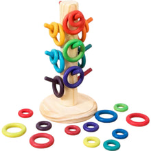 Load image into Gallery viewer, 12-Dowel Sorting Tree with 24 Building Rings Set