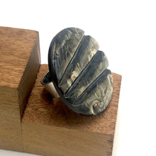 Load image into Gallery viewer, Carved Dark Night Cocktail Ring