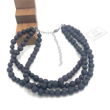 Load image into Gallery viewer, Black Frosted Morgan Necklace