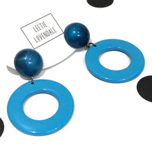 Load image into Gallery viewer, Peacock Candy Donut Drop Earrings