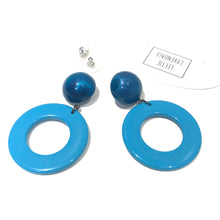 Load image into Gallery viewer, Peacock Candy Donut Drop Earrings