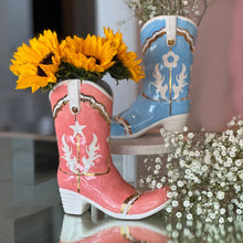 Load image into Gallery viewer, Single Tone Monogrammed Cowboy Boot Vase