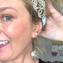 Load image into Gallery viewer, Silver Small Retro Button Stud Earrings