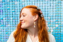 Load image into Gallery viewer, Star Pearl Charm Earrings