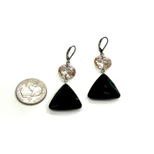 Load image into Gallery viewer, Pink Shine &amp; Black Facet Trinket Earrings
