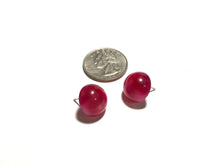 Load image into Gallery viewer, Cranberry Pink Moonglow Retro Button Stud Earrings
