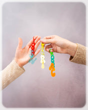 Load image into Gallery viewer, Customized Initials Bag Charm Chain - Red