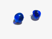 Load image into Gallery viewer, Aqua Blue Large Gumdrop Stud Earrings