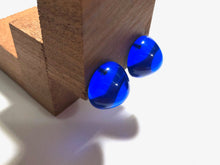 Load image into Gallery viewer, Aqua Blue Large Gumdrop Stud Earrings