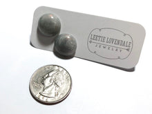Load image into Gallery viewer, Grey Aurora Borealis Marbled Retro Button Stud Earrings