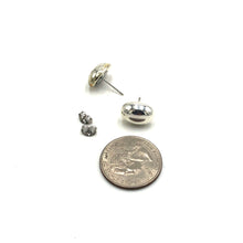 Load image into Gallery viewer, Silver Petite Oval Stud Earrings
