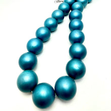 Load image into Gallery viewer, Blue Metallic Marco Statement Necklace