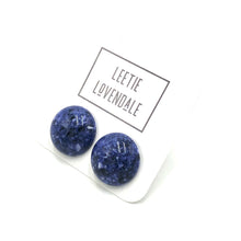 Load image into Gallery viewer, Periwinkle Speckled Mosaic Retro Button Stud Earrings