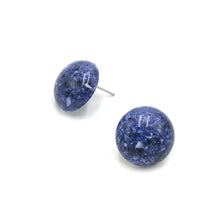 Load image into Gallery viewer, Periwinkle Speckled Mosaic Retro Button Stud Earrings