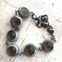 Load image into Gallery viewer, Grey Color-Block Disc Stations Bracelet