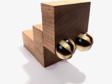 Load image into Gallery viewer, Brown &amp; Beige Caramel Candy Retro Button Stud Earrings