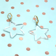 Load image into Gallery viewer, Clear Star Earrings