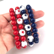 Load image into Gallery viewer, Americana Star Stack and Stretch Bracelet Set