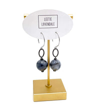 Load image into Gallery viewer, Marbled Gray Deco Link Earrings