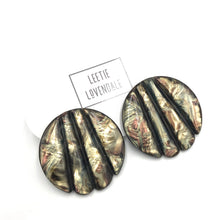Load image into Gallery viewer, Deep Carved Dark Night Button Stud Earrings