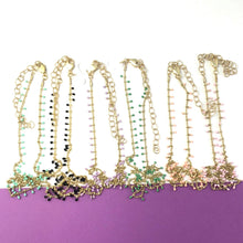 Load image into Gallery viewer, Peach Swiss Dot Gold Necklace