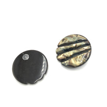 Load image into Gallery viewer, Deep Carved Dark Night Button Stud Earrings