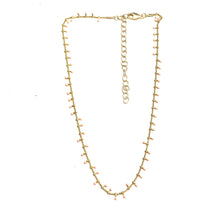 Load image into Gallery viewer, Peach Swiss Dot Gold Necklace