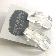 Load image into Gallery viewer, Clear Art Deco Half Circle Stud Earrings