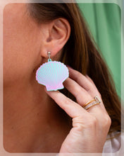 Load image into Gallery viewer, Painted Scallop Shell Earrings