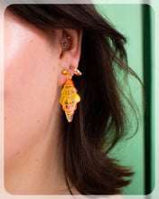 Load image into Gallery viewer, Painted Spiral Shell EarringsS