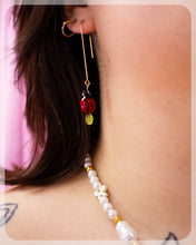Load image into Gallery viewer, Glass Ladybug Earrings