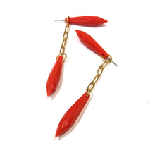 Load image into Gallery viewer, Coral Spike Statement Earrings