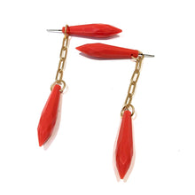 Load image into Gallery viewer, Coral Spike Statement Earrings