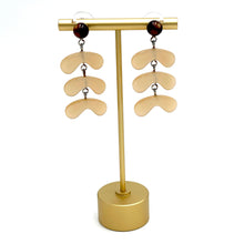 Load image into Gallery viewer, Champagne &amp; Chocolate Moonglow Scalloped Earrings *