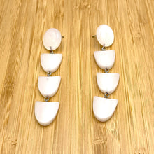 Load image into Gallery viewer, White Arrow Moonglow Earrings *
