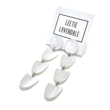 Load image into Gallery viewer, White Arrow Moonglow Earrings *