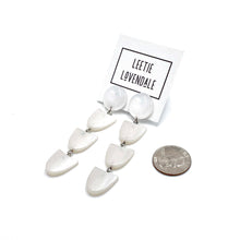 Load image into Gallery viewer, White Arrow Moonglow Earrings *