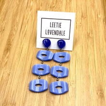 Load image into Gallery viewer, Periwinkle Moonglow Mod Window Statement Earrings *