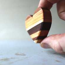 Load image into Gallery viewer, Striped Wooden Hearts